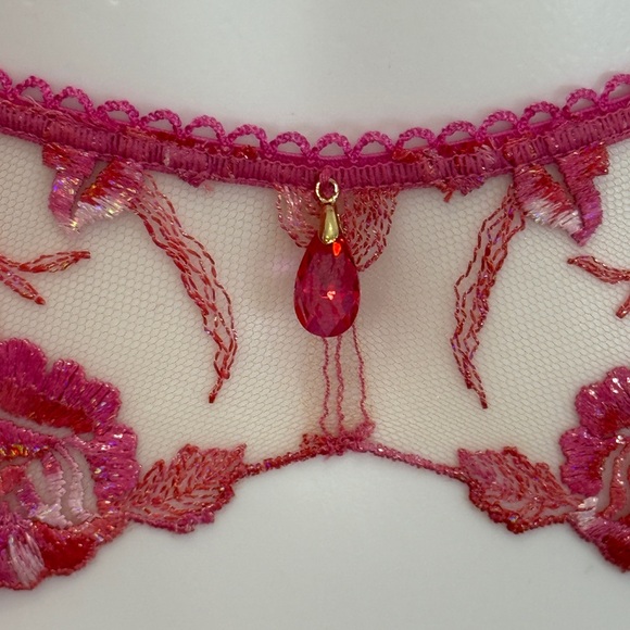 Honey Birdette Sherbert Whitney 3 Piece Set, Bra 30 DDD/F, XS thong & garter - Picture 8 of 8